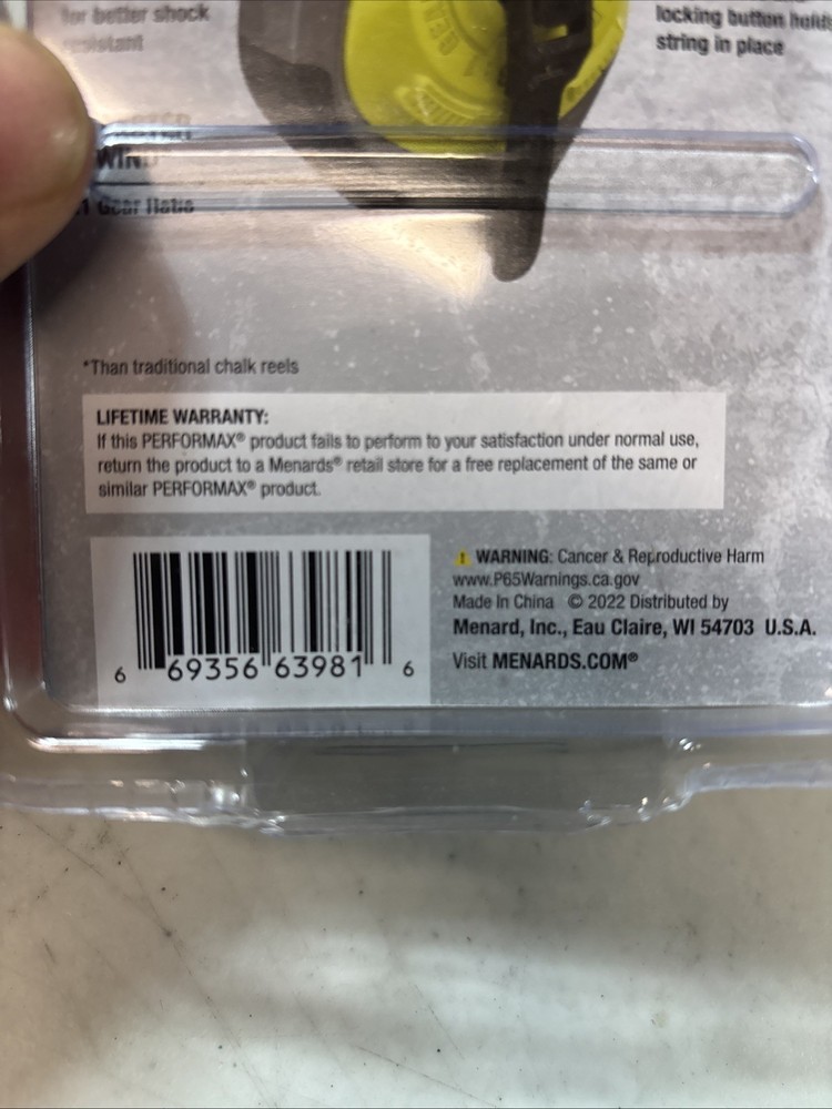 PERFORMANCE 3:1 Chalk Reel 100’ (30m)secure Anchoring NIB