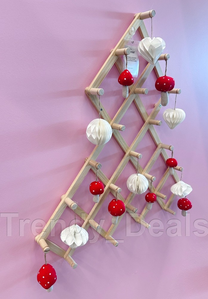 Ikea VINTERFINT Alternative Christmas Tree Wall Decoration Solid Pine w/24 Hooks