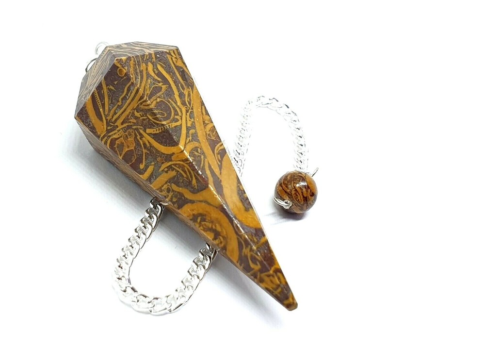 Miriam Jasper Pendulum Point Marium Dowser Calligraphy Stone Divination Tool