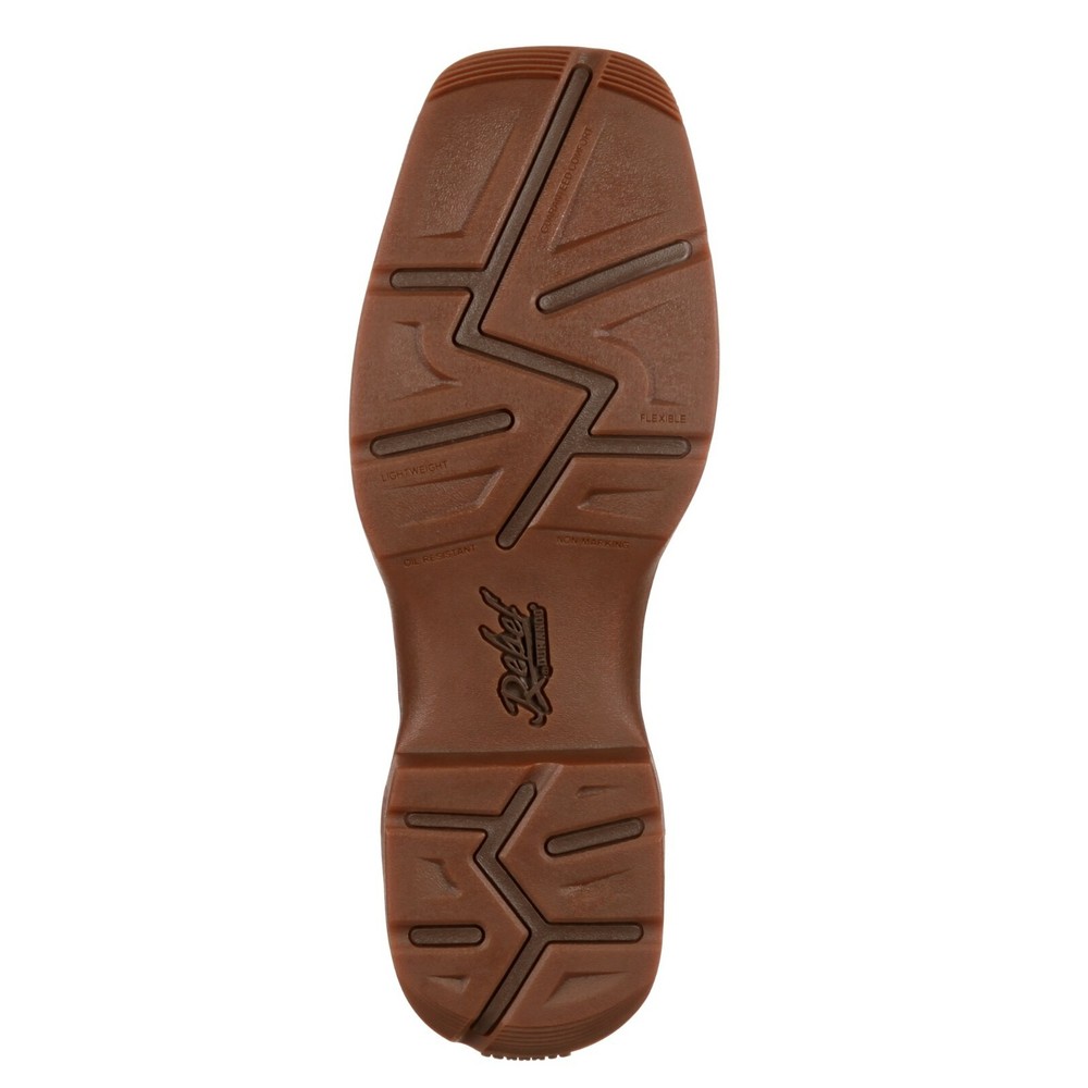 REBEL™ BY DURANGO® BROWN PULL-ON WESTERN BOOTS DB5444 - ALL SIZES - NEW