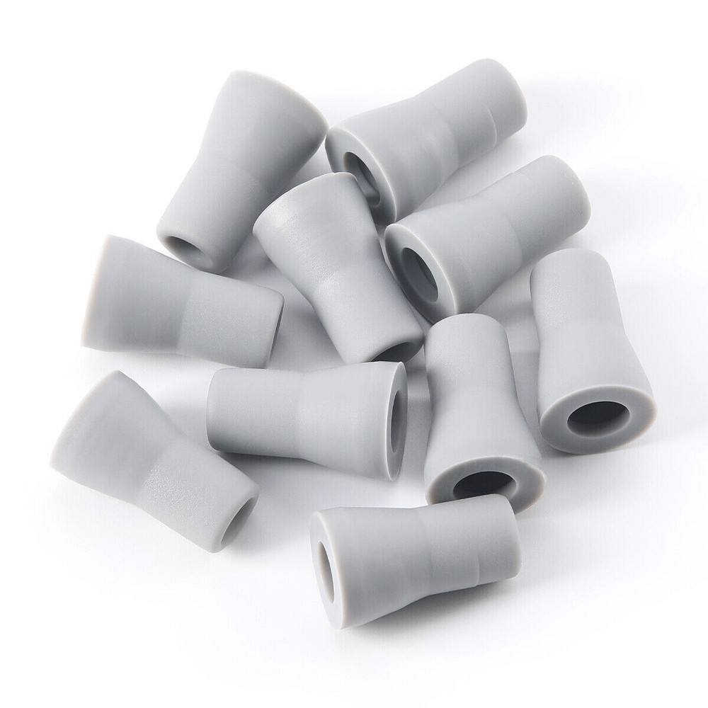50 Pcs Dental Saliva Ejector SE Tip Snap On Replacement (Grey) Soft Silicone