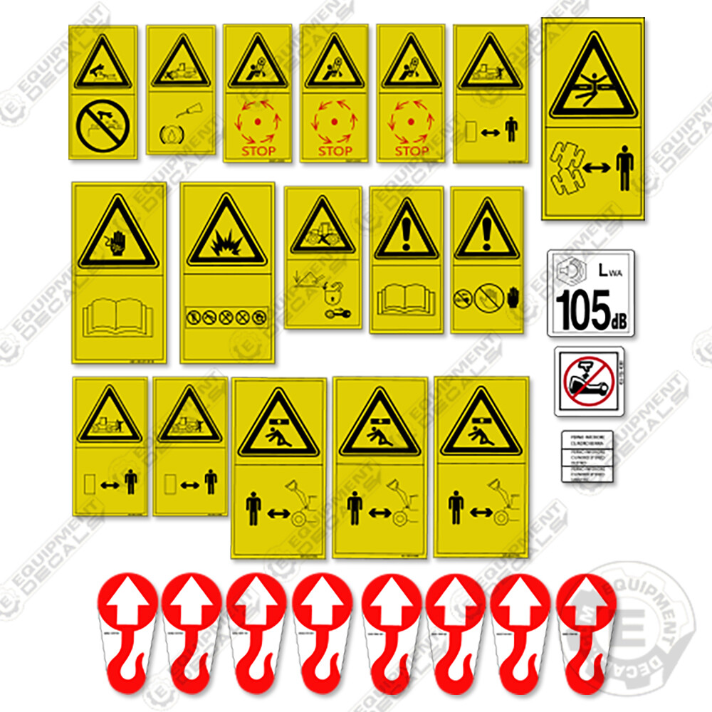 Fits Komatsu Wheel Loader Safety Decal Kit
