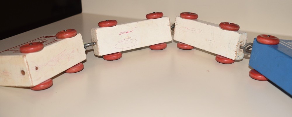 Vintage Wooden Pull Train
