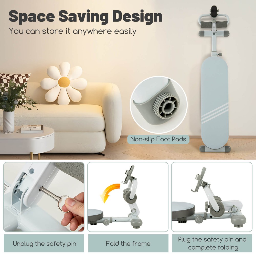 Multifunctional Sit Up Bench w/Adjustable Length & 3 Gear Adjustable Angles