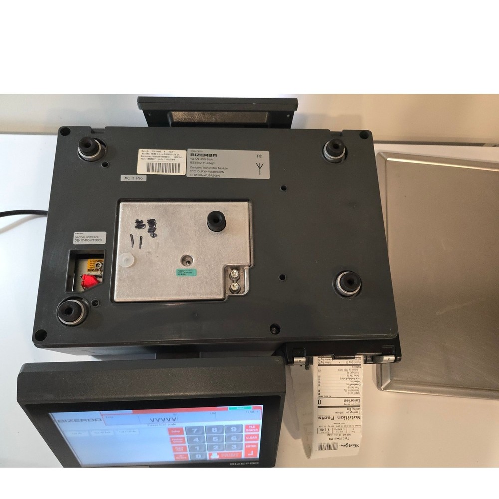 Bizerba XC 100 30lb Dual Range Touchscreen Label Printing Scale WiFi & Printer
