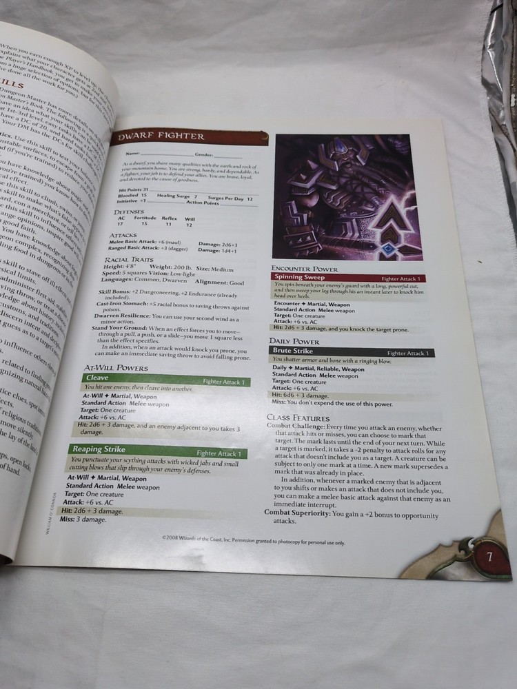 Dungeons And Dragons 4th Edition Quick-Start Rules
