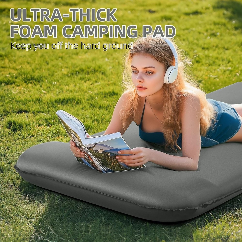 Wevelel Memory Sleeping Pad, 3.1" Ultra-Thick Foam Sleeping Mat