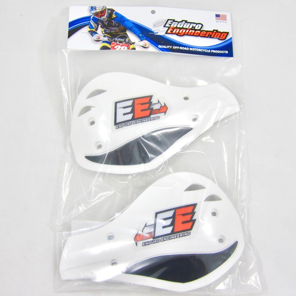 Enduro Engineering White Plastic Outer Mount Roost Deflectors Handguards NEW