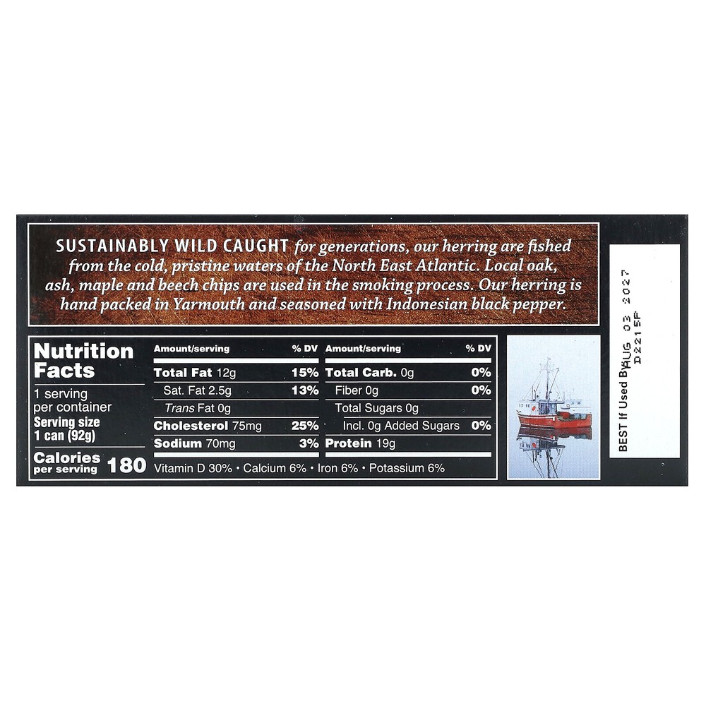 Kipper Snacks with Cracked Black Pepper, 3.25 oz (92 g)