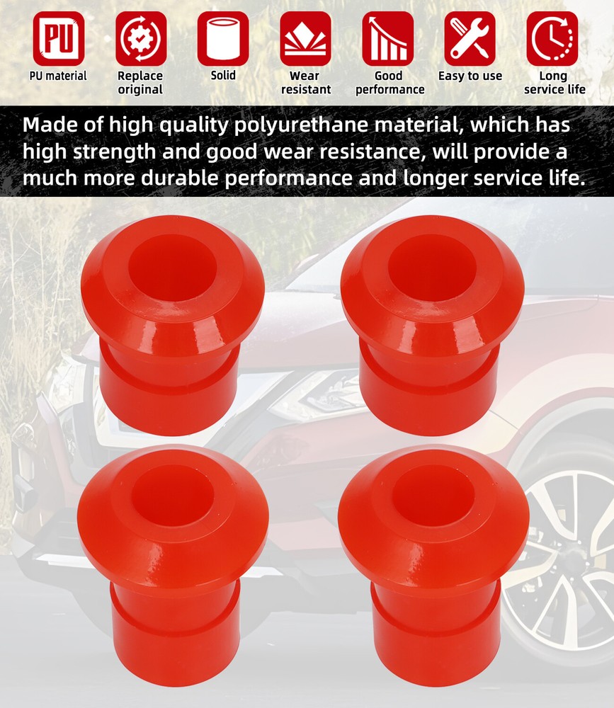 For Nissan Rogue 2008-2020 Front & Rear Subframe Polyurethane Bushing Kit 4pcs