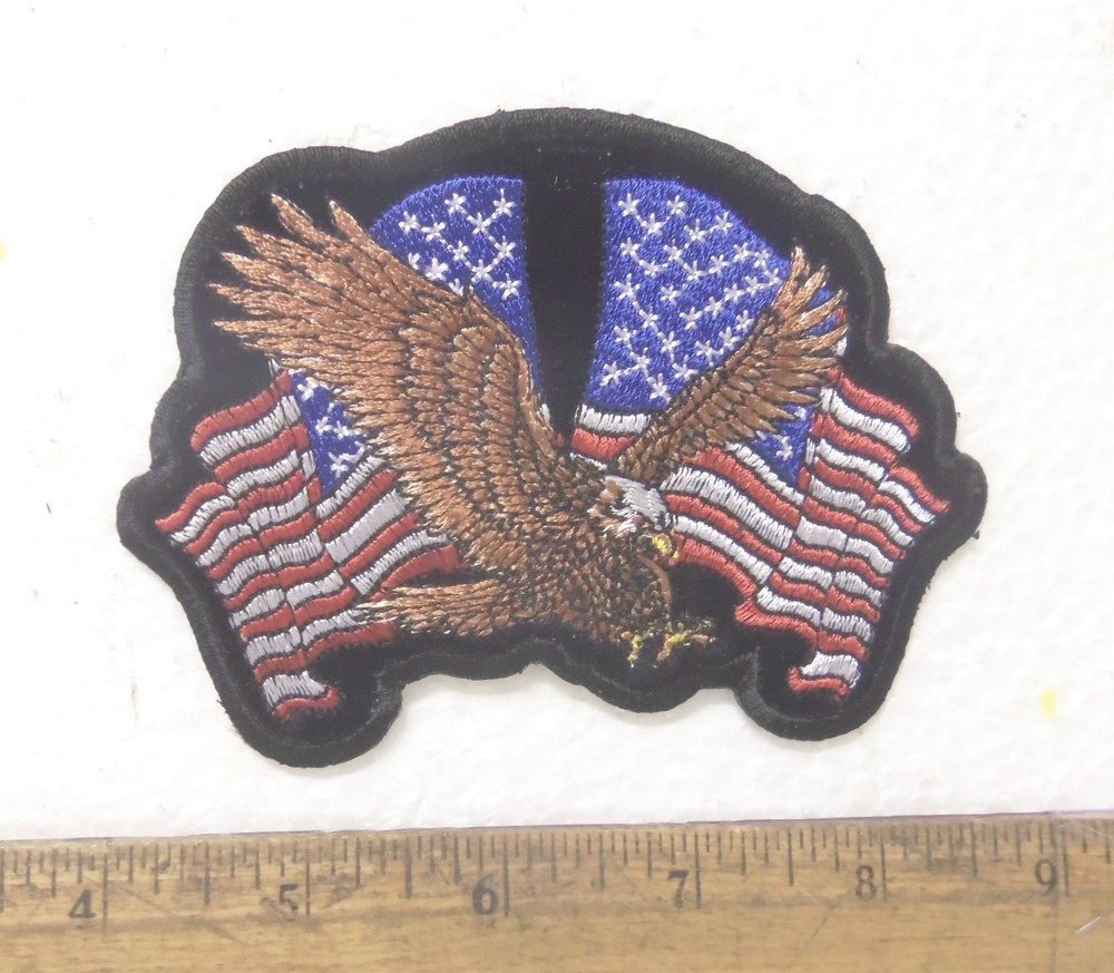 United States Flags with Eagle Embroidered Patch