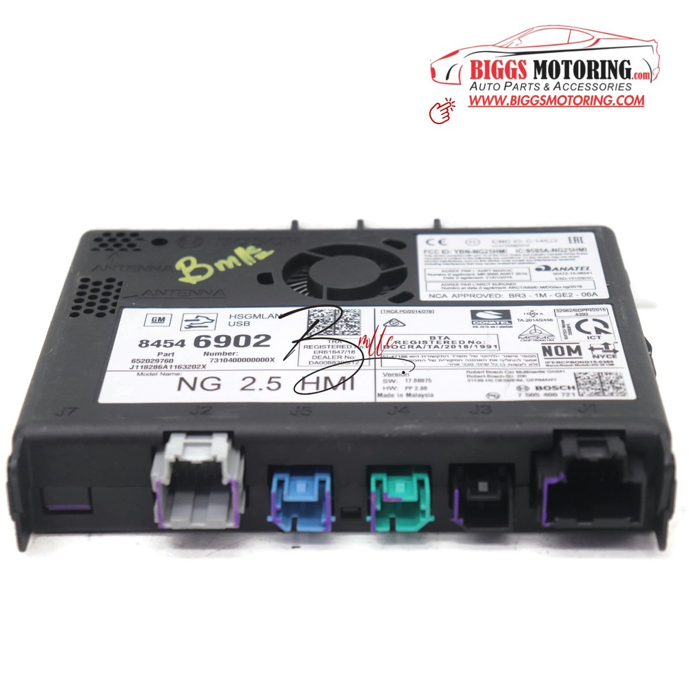 2018-2020 Chevy Silverado 1500 2.5 Human Machine Interface Module HMI 84546902