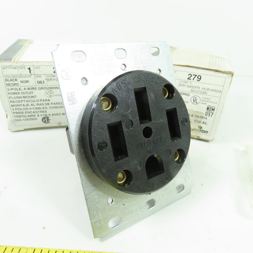 Leviton 279 50A 125/250V 3-Pole 4-Wire Grounding Power Outlets Lot of 2