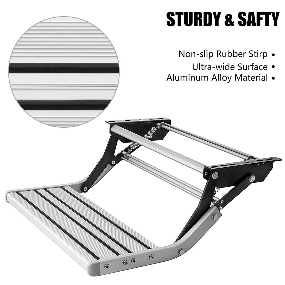 Aluminium Manual Pull Out Retractable Single Step RV Camper Platform Steps Stair