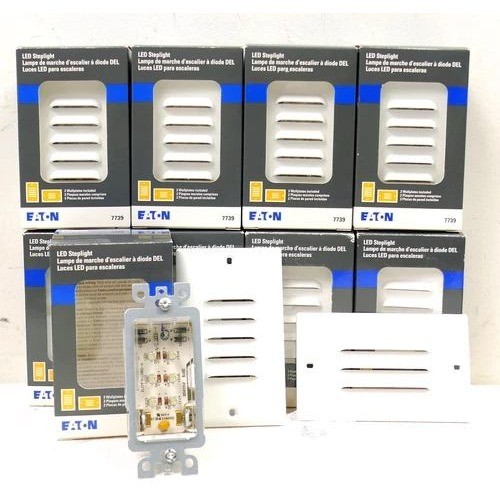 Eaton 7739W LED Steplight White Indoor Use Long Lasting Repl Receptacle (9 pack)