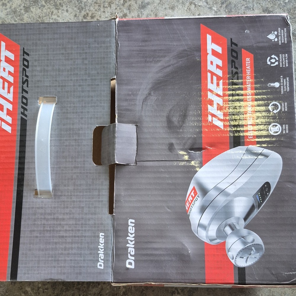 Drakken iHeat Hotspot AHSH2500 Tankless Water Heater Instant Heating Silver