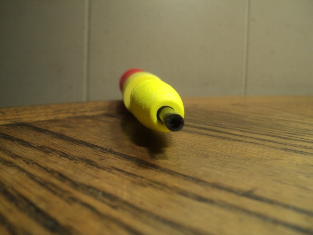 Bobber With A Brain Jr 10 Pack Slip Float w/ Yellow Top