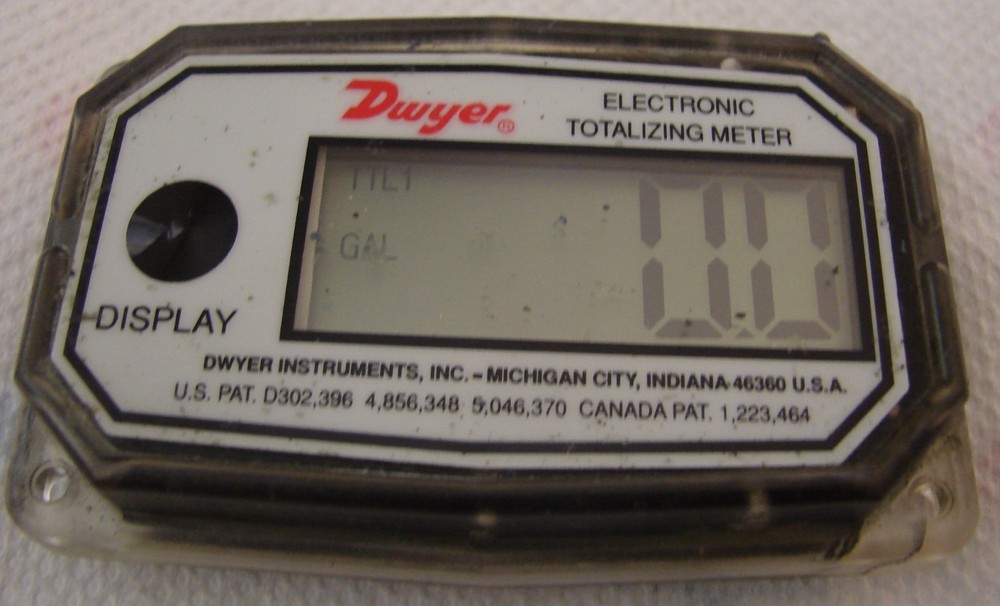 DWYER TTM Electronic Totalizing Meter Dispaly
