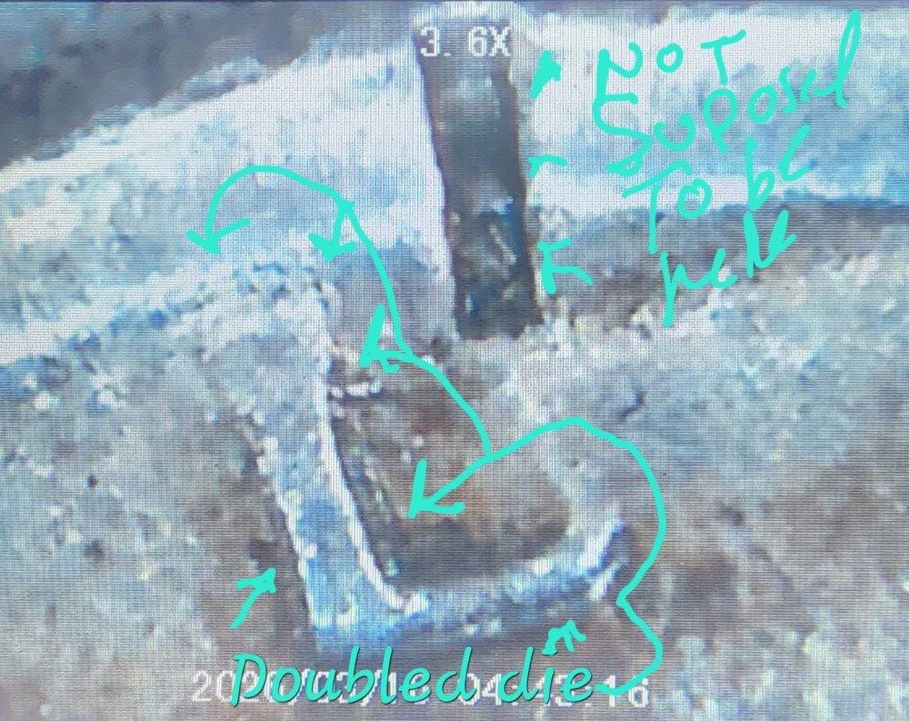 1941 ERROR MERCURY SILVER DIME 10C MULTIPLE DOUBLED STIKES & DOUBLED DIES