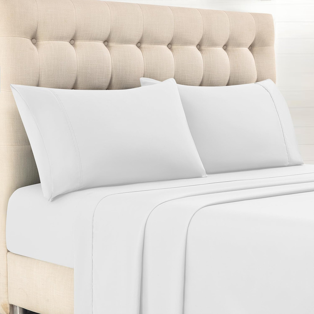 Queen Sheet Set - 4 Piece Soft,Breathable Microfiber Bed Sheets,Deep Pocket, Hot
