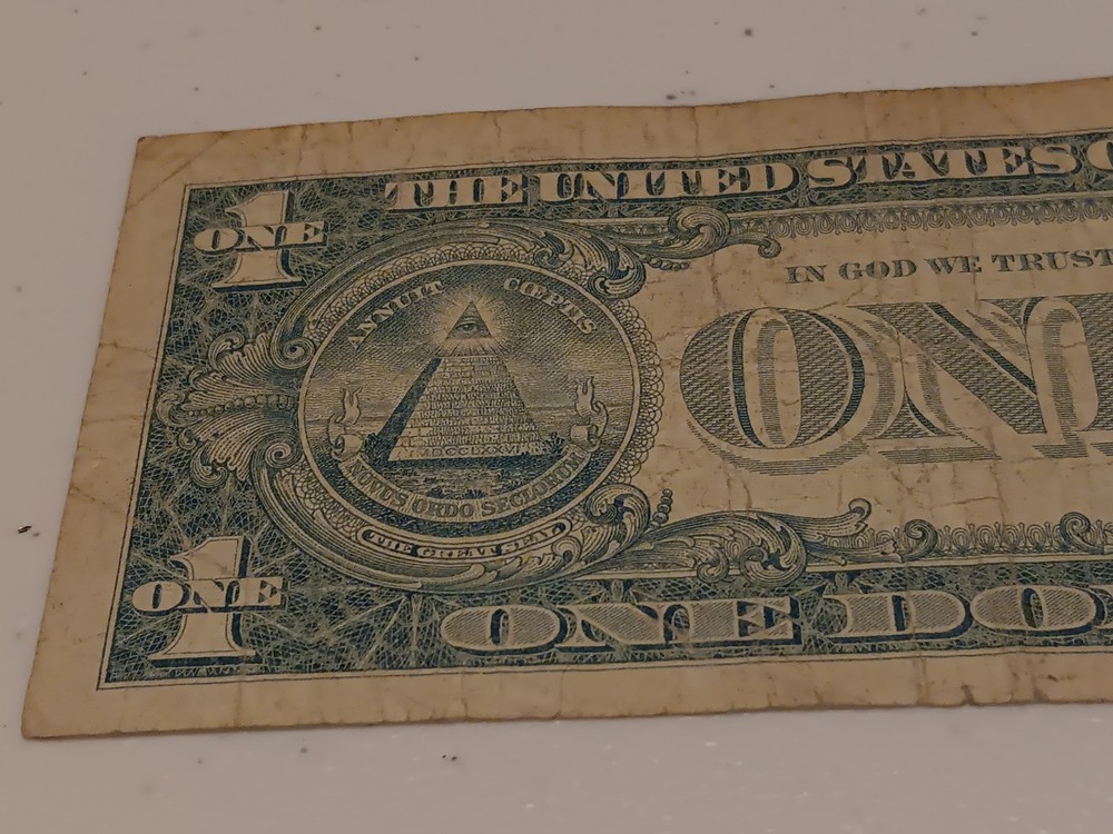 Error- 1957a $1 Blue Seal Silver Certificate- Insufficient Ink Error