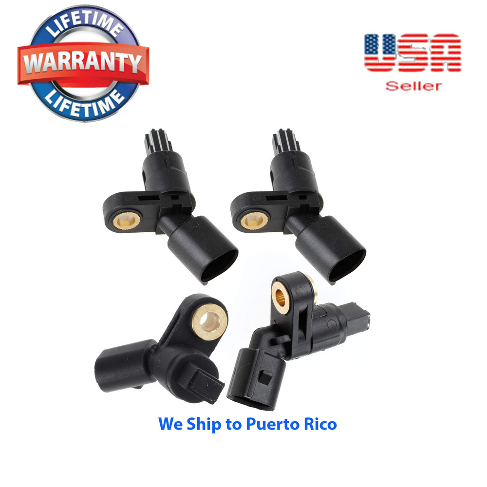 Set 4 ABS Wheel Speed Sensor Front / Rear Left & Right For TT BEETLE GOLF JETTA