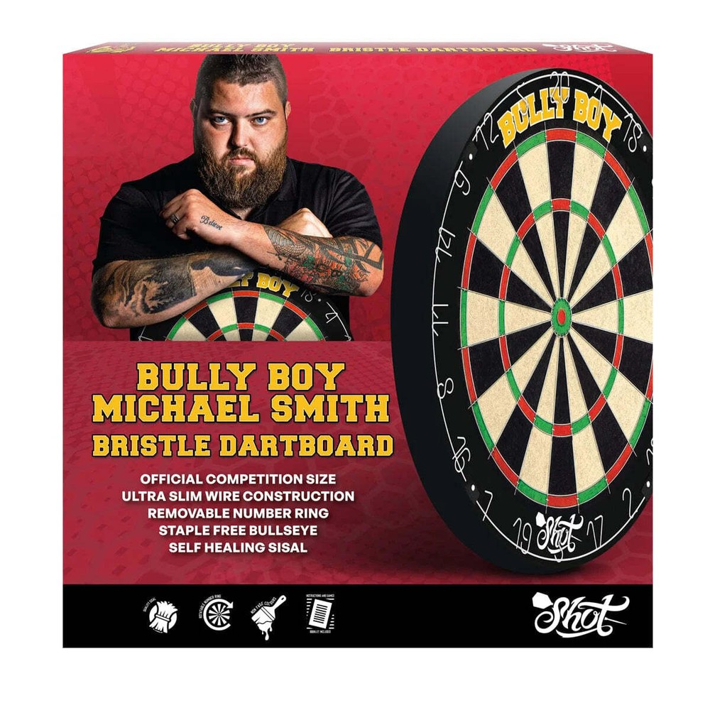 Shot Michael Smith Bully Boy Bristle Dartboard