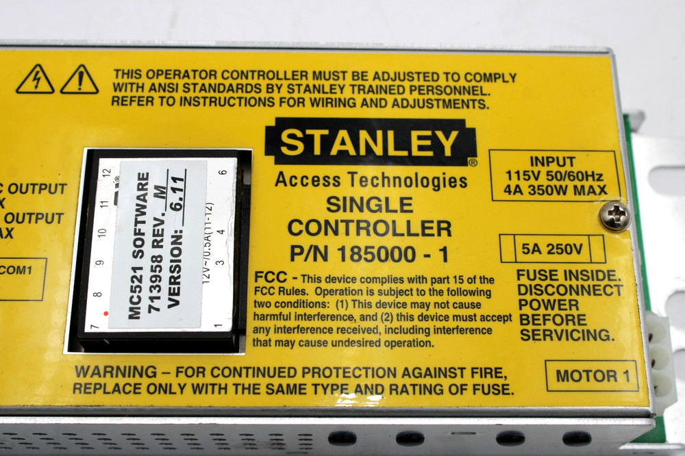 Stanley Access Technologies single controller 185000-1 MC521