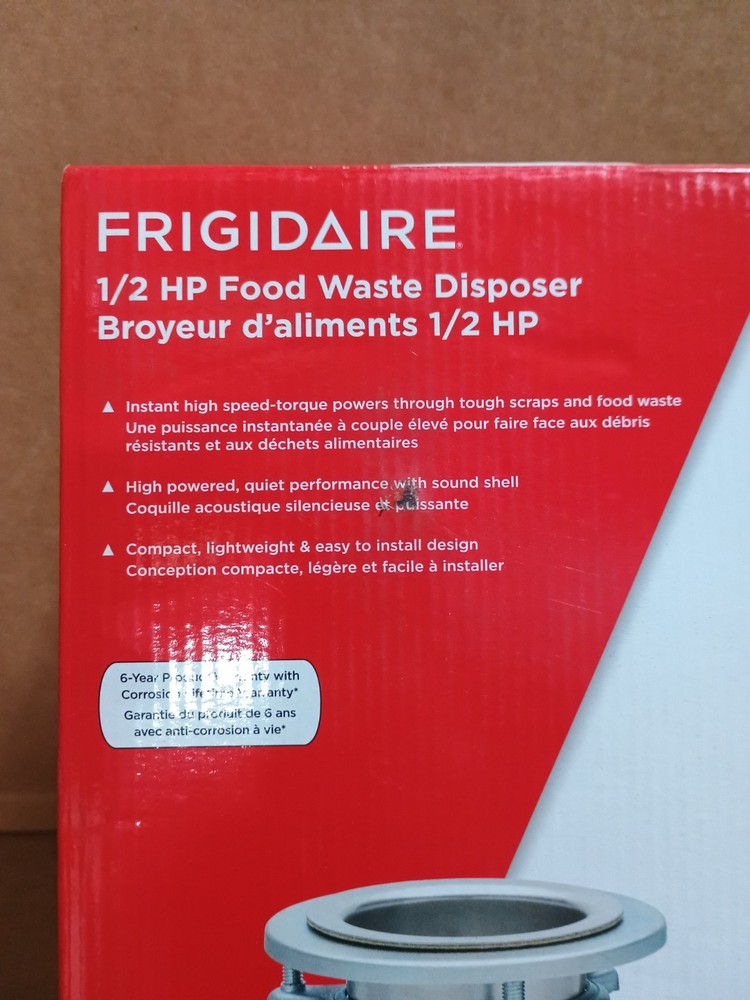 Frigidaire 1/2 HP Corded Garbage Disposal for Kitchen Sinks | FF05DISPC1