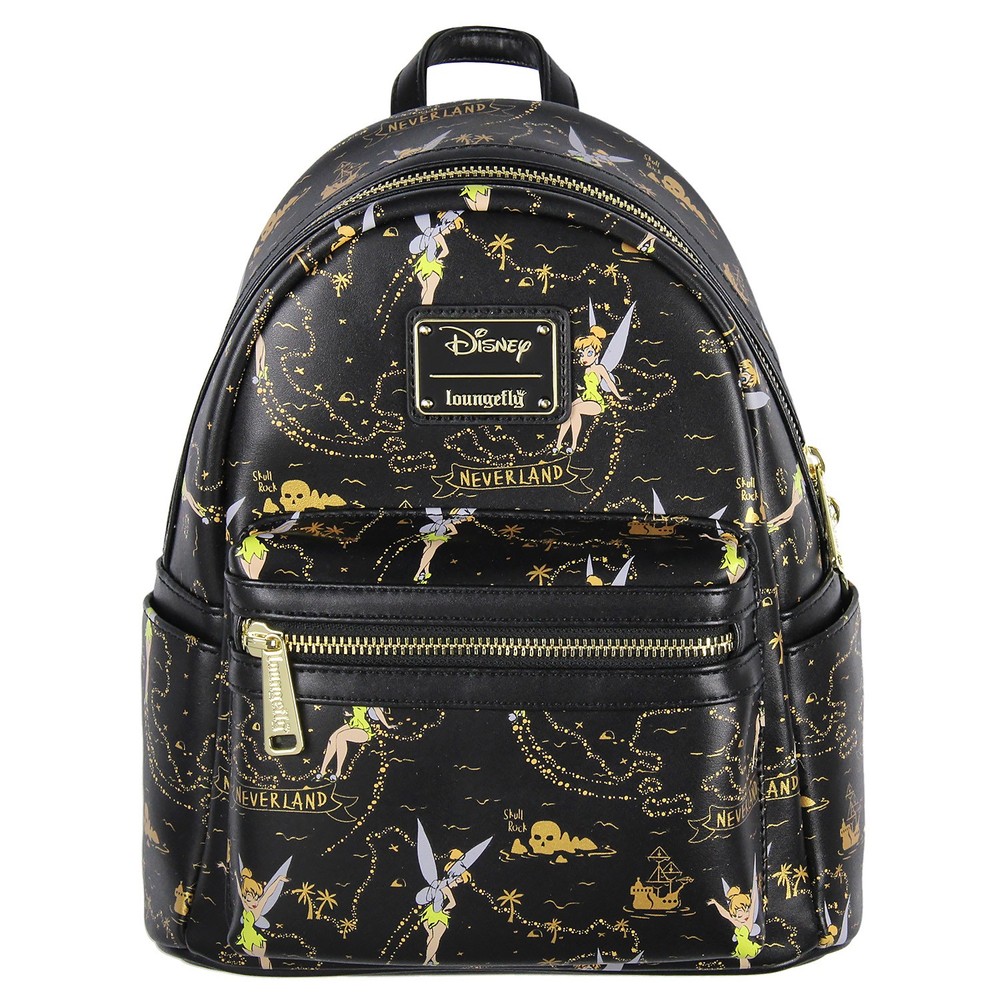 Loungefly Tinkerbell Neverland Treasure Map All-Over Print Mini Backpack 11"