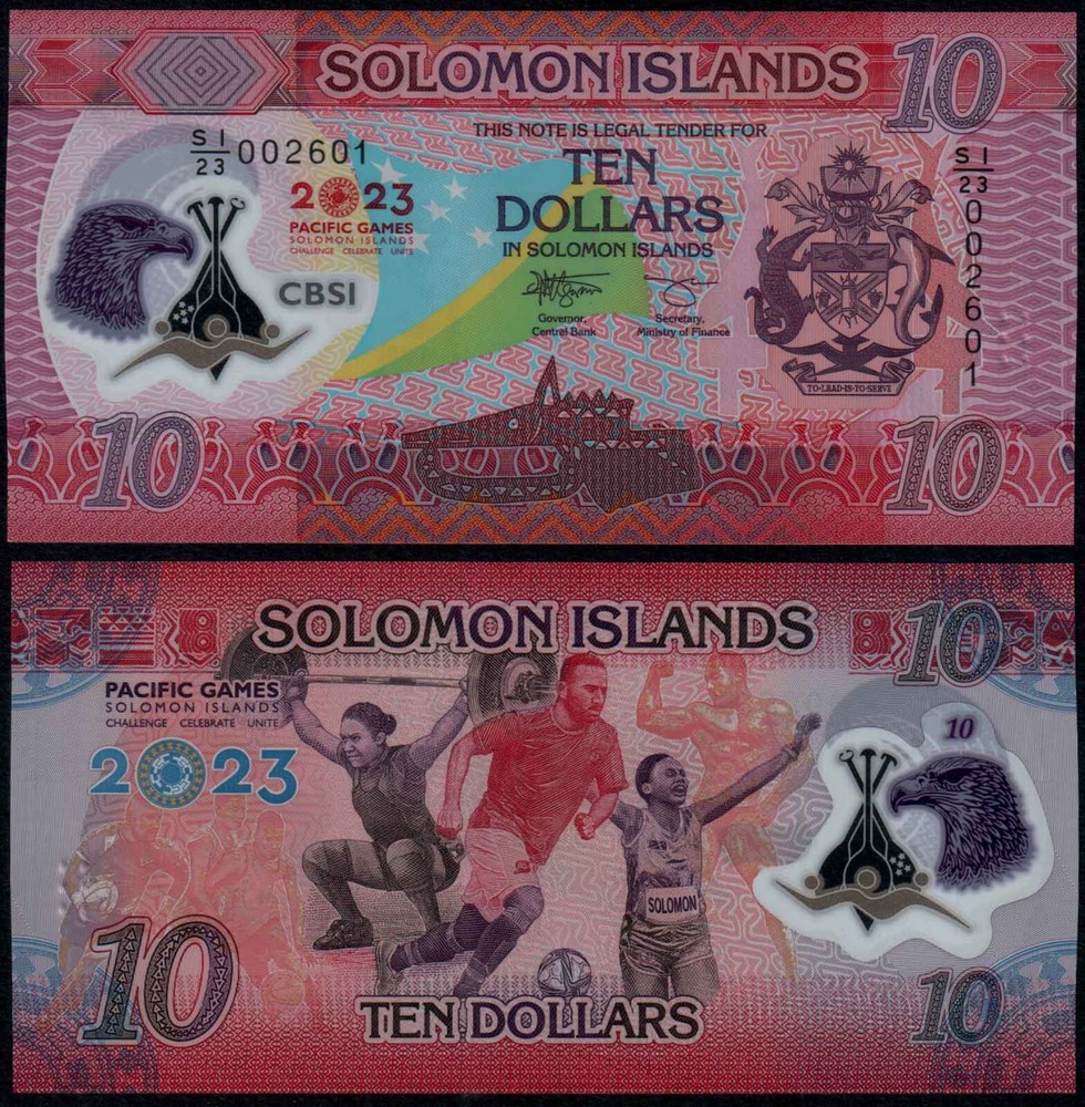 SOLOMON ISLANDS 10 DOLLARS (P39) 2023 COMMEMORATIVE ISSUE POLYMER UNC