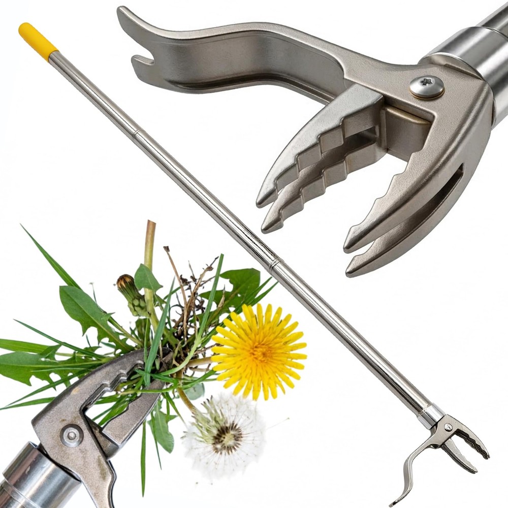 Weed Puller Tool, 48" Stand Up Dandelion Tool with Long Handle,Stainless Hand...