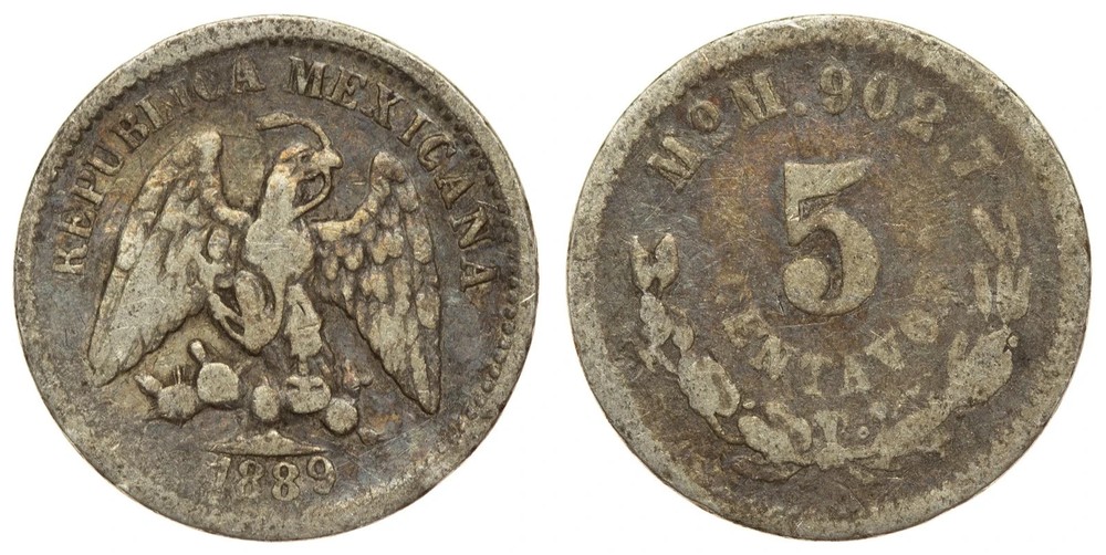 Mexico - 5 Centavos 1889 - Silver