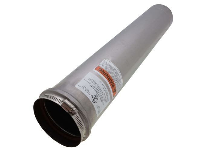 Z-Flex Z-Vent 4" x 2' Stainless Steel Vent Pipe (2SVEPWCF0402)