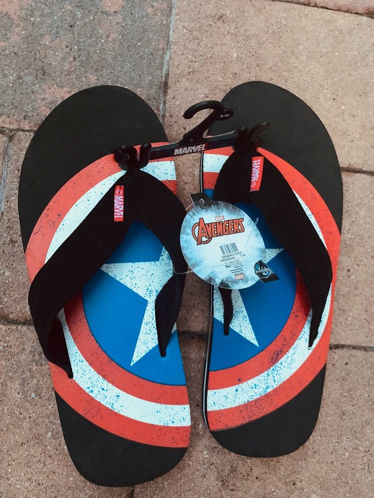 Marvel Avengers Flip Flops, Men's Size 9-10