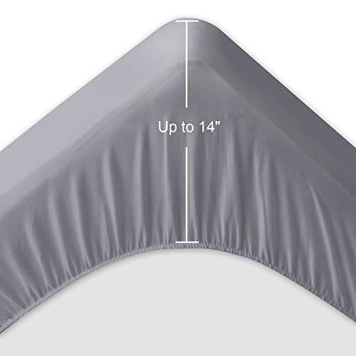 Waterproof Mattress Protector Cover Twin Size Deep Pocket Polyester Gray