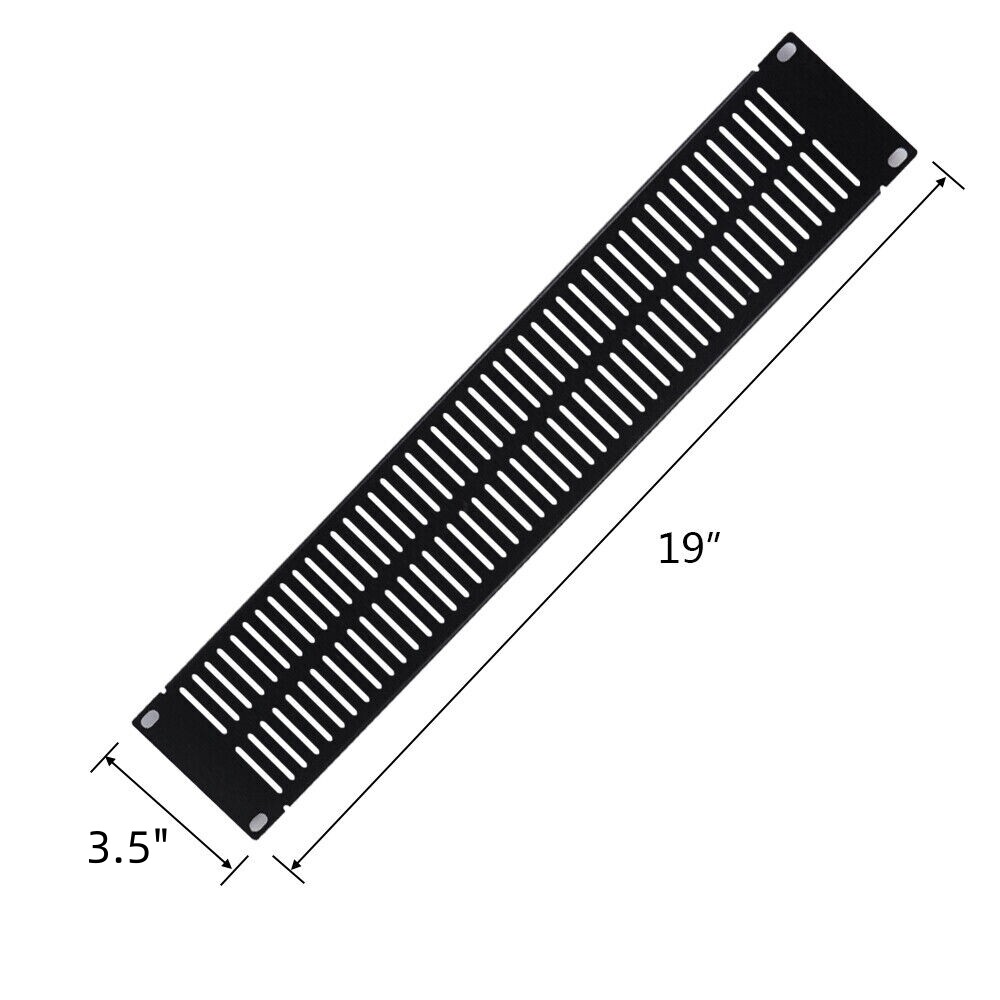 2U Blank Rack Mount Panel Spacer Vented for 19" Server Network Rack Cabinet