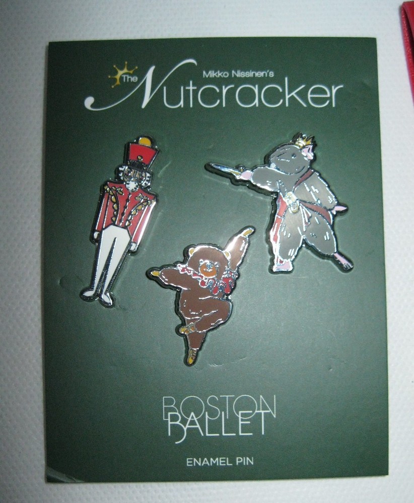 New Boston Ballet Nutcracker 3 pc Enamel Pin Set