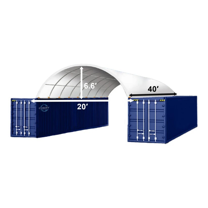 20x40FT Container Shelter Canopy Building | 11OZ PE | Easy Install Value Pack