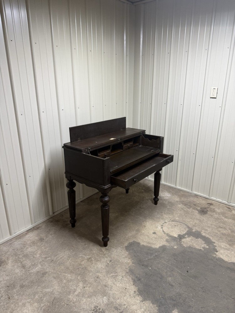 H.E. Shaw Spinet Writing Desk in solid dark Mahogany c.1900