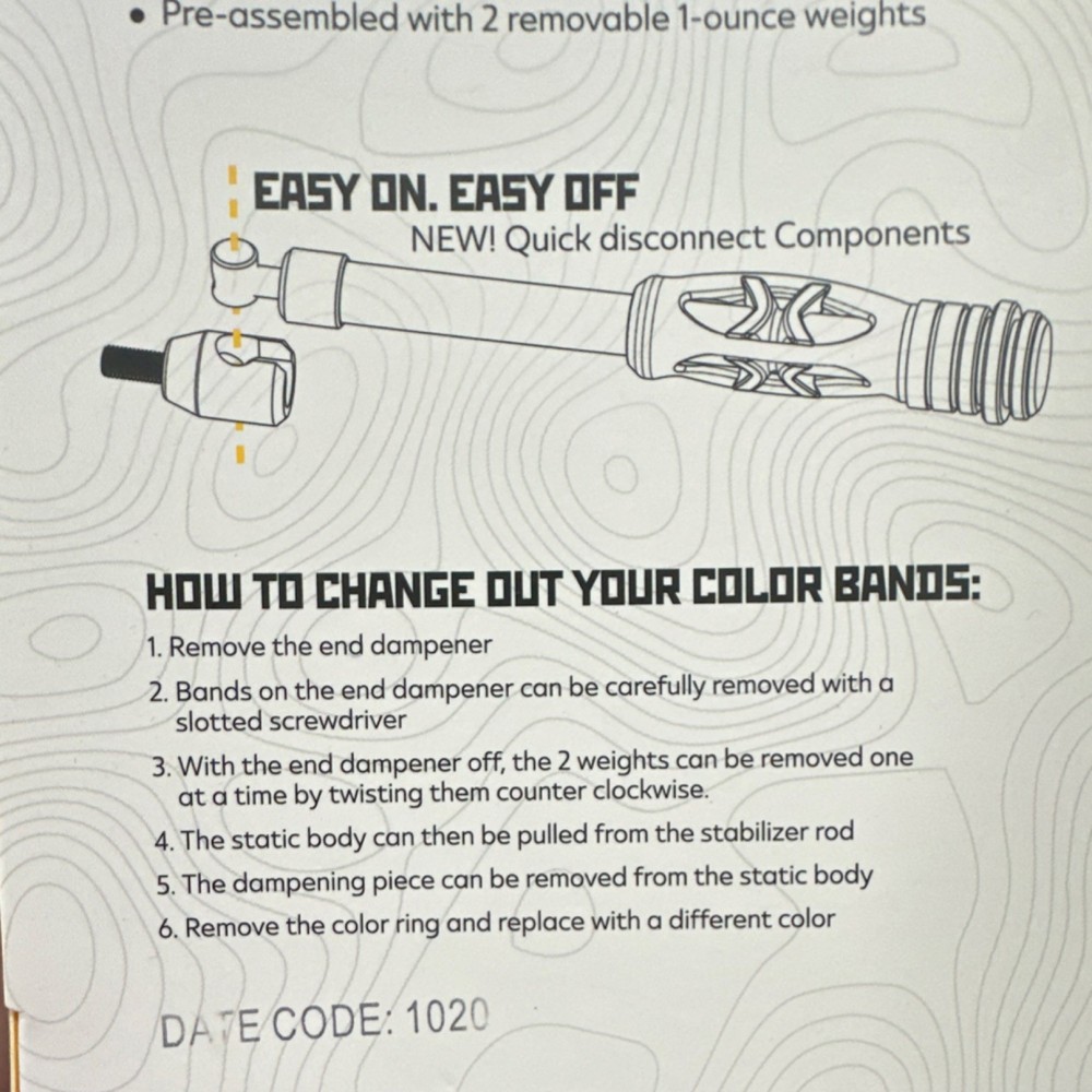 Trophy Ridge 6" Hitman Stabilizer for Compound Bow with Strap and Weights