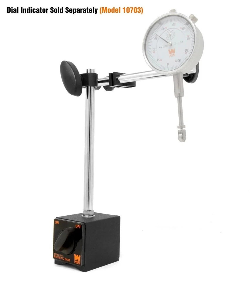 Industrial-Strength Adjustable Magnetic Base for Dial Indicators