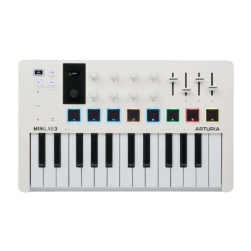 Arturia MiniLab 3 Mini Hybrid Keyboard Controller with Creative Software White