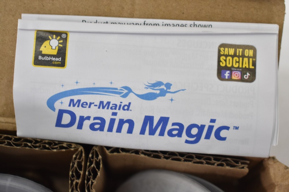 Bulbhead Mermaid Drain Magic Universal Sink Stoppers 2 Pack Replacements