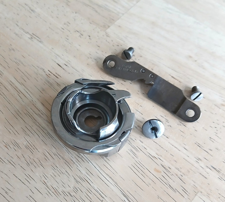 Original Singer 201-2 Sewing Machine Bobbin Case Hook Assembly Position Bracket