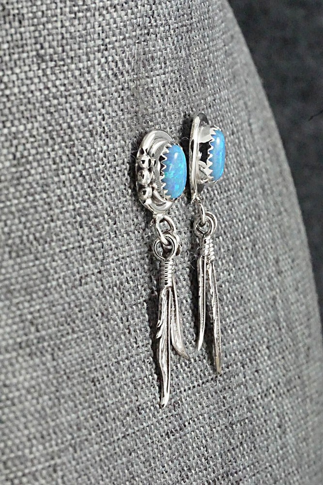 Opalite & Sterling Silver Earrings - Rita Largo