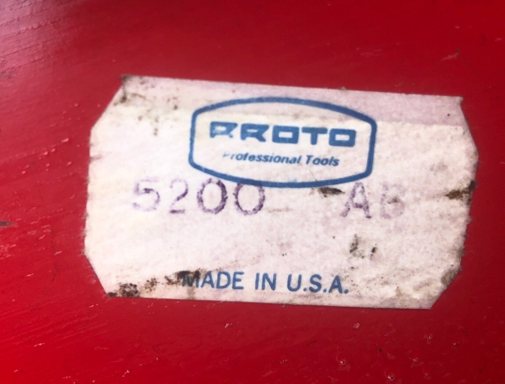 PROTO PROFESSIONAL TOOLS No. 5295 TOOL BOX FOR SOCKET SET