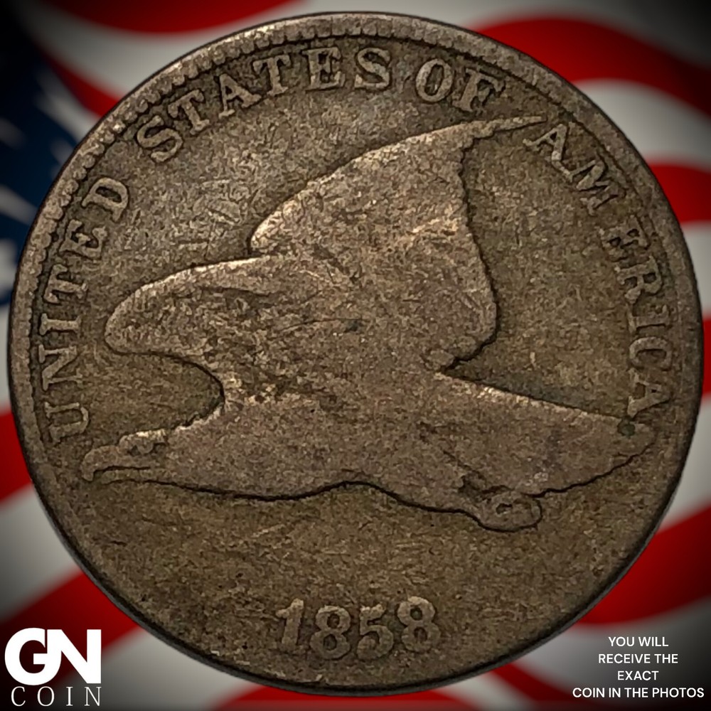 1858 Flying Eagle Cent Penny X9310