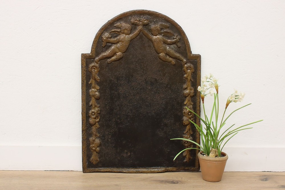 Cast Iron Fireback Antique Classical Fireplace Hearth Plaque #53978