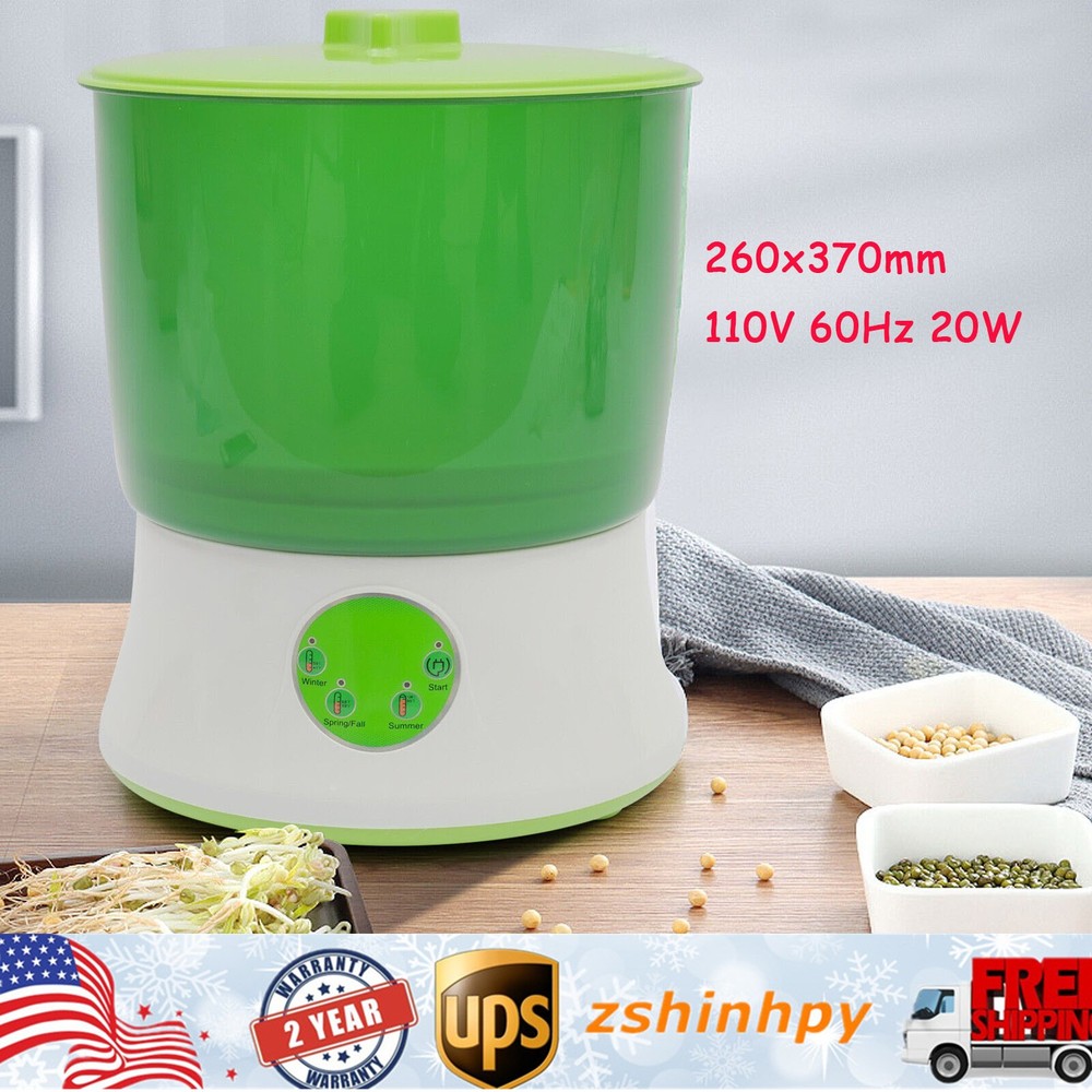 2-Layer Bean Sprouts Machine Large Capacity Automatic Bean Sprouter Grow Tool US